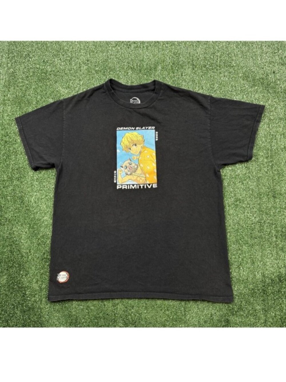 Demon Slayer x Primitive T Shirt Mens Size L Black Short Sleeve